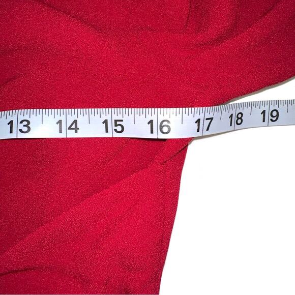 NWT Dress The Population Coby Long Sleeve Cut Out Front Knot Red Dress SMALL - Picture 7 of 9